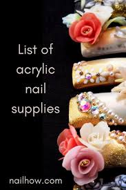 complete list of acrylic nail supplies