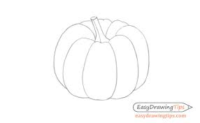 How to draw a pumpkin. How To Draw A Realistic Pumpkin Step By Step Tutorial Easydrawingtips