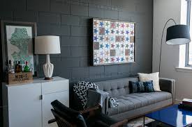 Concrete Block Goes Chic In A Living Room