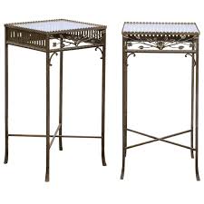 French Hand Wrought Iron Side Tables