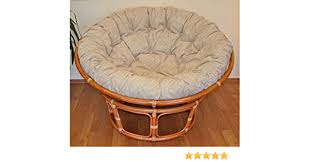 The chair is super comfortable and relaxing, and their large cushion makes it even more cozy to sit on. Big Rattan Papasan Chair Diameter 130 Cm Cognac Ebony Cushion Amazon De Kuche Haushalt
