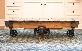 Antique Industrial Cart Coffee Table
