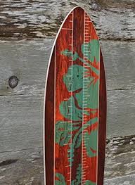 Growth Chart Art Vintage Surfboard Wooden Height Chart For