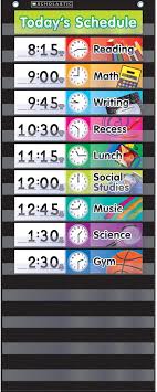 Pocket Chart Daily Schedule Black Sc 583865