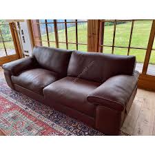 roche bobois ascot leather 3 seat sofa
