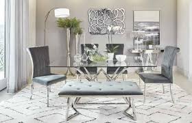 glass top dining table set