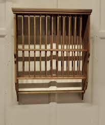 Large Wall Hanging Pine Plate Rack