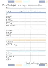 Sponsored Links Free Printable Monthly Budget Template
