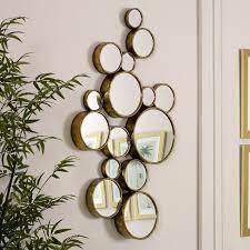 Gold Multi Circle Wall Mirror 61cm X