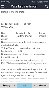 Ford Pats Bypass Wiring Color Chart Expedition 97 98 Ford