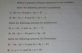linear equations in two variables solve