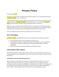 privacy policy template free