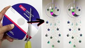 star hanging décor made out of old cd