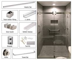 Two Door Bypass Sliding Shower Door System