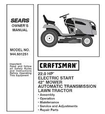 Craftsman Tractor Parts Manual 944 601251
