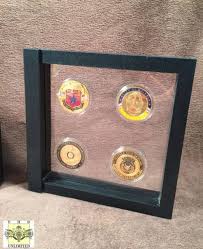 challenge coin case four coin display