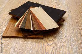 Samples Of Laminate Floor Boards Stock