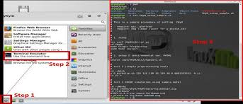 2 3 terminal on the linux mint os left
