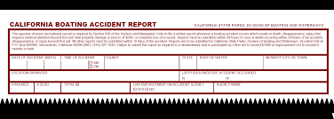 Boating Accident Report Forms