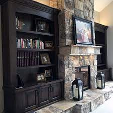 Fireplace Bookshelves Fireplace Built