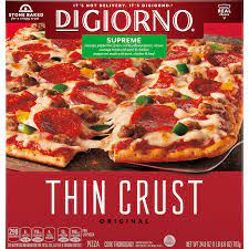 thin crust supreme frozen pizza