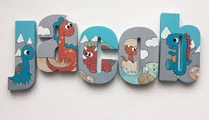 Dinosaur Wooden Wall Name Letters