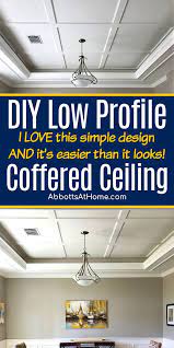 easy diy coffered ceiling idea simple