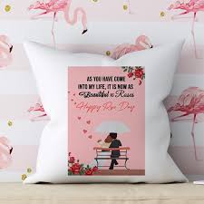 send happy rose day ed cushion