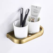 Bathroom Toothbrush Holder Double