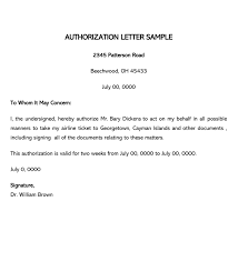 write an authorization letter format
