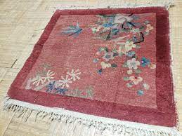 chinese rug antique art deco square