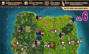 In this guide, we'll tell you where the sheet music is located and what to do to complete this challenge, you must find a piece of sheet music and play it on a large piano nearby. Cheat Sheet Map For Fortnite Battle Royale Season 4 Week 6 Challenges Fortnite Insider