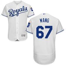 Kansas City Royals Chien Ming Wang Official White Authentic Mens Majestic Flexbase Collection Player Mlb Jersey