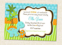 Awesome Dinosaur Baby Shower Invitations Free Invitations Card By
