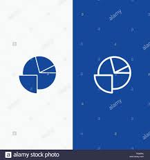 Analytics Chart Pie Graph Line And Glyph Solid Icon Blue