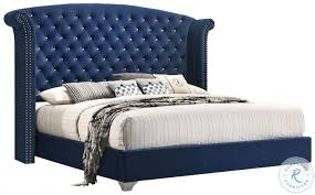 Melody Pacific Blue Queen Upholstered