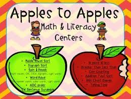 Apples To Apples Bundle 25 Kinder 1st Grade Activities