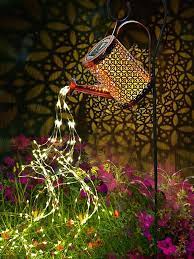 1pc Solar Watering Can With Lights