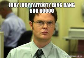JUDY JUDY FAFFOOTY BING BANG BOO BOOOO - Schrute Facts (Dwight Schrute from  The Office) | Make a Meme