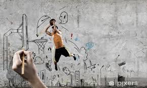 Wall Mural Basketball Player Pixers Co Nz