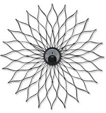 Sunflower Style Wall Clock Black