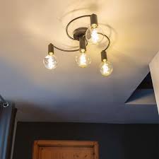 Smart Ceiling Lamp Black Incl 4 Wifi