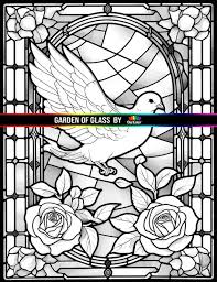 30 Stained Glass Coloring Pages Bird