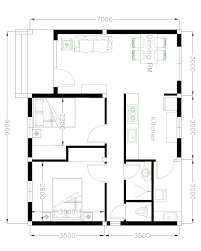 house plans 9x7 with 2 bedrooms gable
