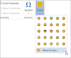 use emojis in word for the web