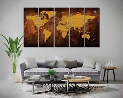 Old World Map Decor For Living Room