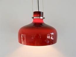 Vintage Red Brown Colored Glass Pendant