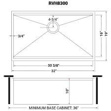 Lastly, measure the basin depth. 32 Inch Workstation Ledge Undermount 16 Gauge Stainless Steel Kitchen Sink Single Bowl Ruvati Usa
