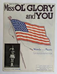 1942 MISS OLD GLORY AND YOU PATRIOTIC WWII US FLAG MANCHESTER NH SHEET  MUSIC | eBay