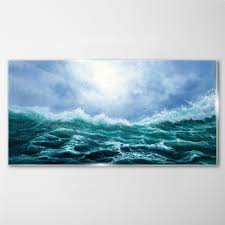 Nature Sea Storm Glass Print Coloray